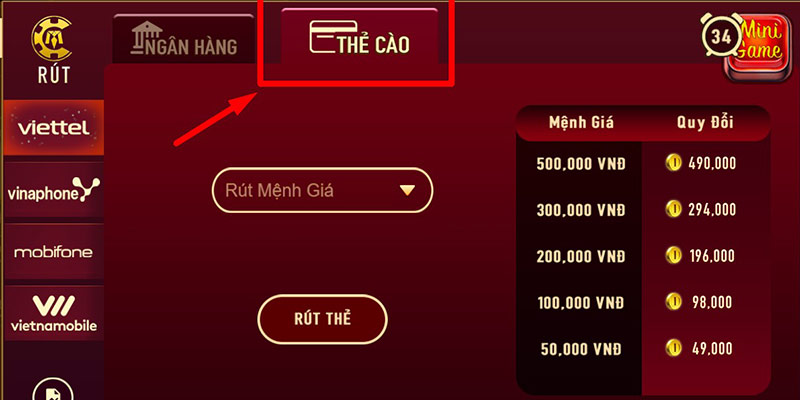 Giao dịch nhanh chóng với hệ thống thẻ cào tại nền tảng